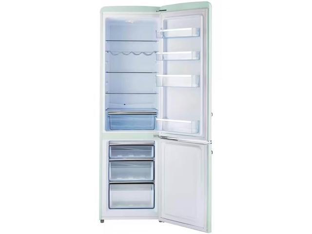 UNIQUE UGP275LLGAC 8.7 Cu. Ft. Summer Mint Green Classic Retro Counter-Depth Bottom Freezer Refrigerator
