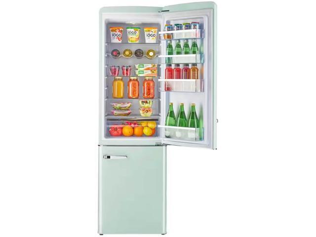 UNIQUE UGP275LLGAC 8.7 Cu. Ft. Summer Mint Green Classic Retro Counter-Depth Bottom Freezer Refrigerator