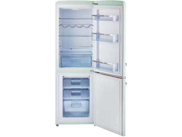 UNIQUE UGP215LLGAC 7 Cu. Ft. Summer Mint Green Classic Retro Counter-Depth Bottom Freezer Refrigerator