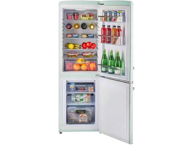 UNIQUE UGP215LLGAC 7 Cu. Ft. Summer Mint Green Classic Retro Counter-Depth Bottom Freezer Refrigerator
