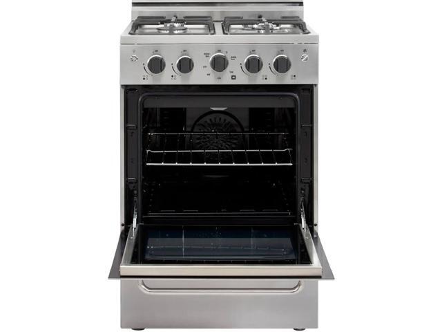 UNIQUE UGP24VPC1SS 2.3 Cu. Ft. Stainless Steel Prestige Freestanding Gas Convection Range