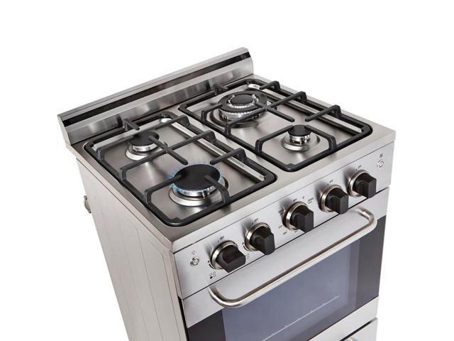 UNIQUE UGP24VPC1SS 2.3 Cu. Ft. Stainless Steel Prestige Freestanding Gas Convection Range