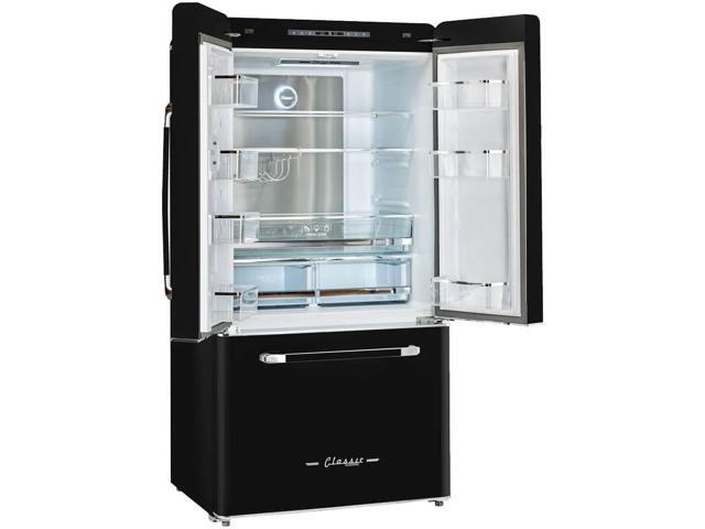 Unique Appliances - Classic Retro 36-inch 21 cu.ft. Counter Depth French Door Refrigerator - Midnight Black - image 3