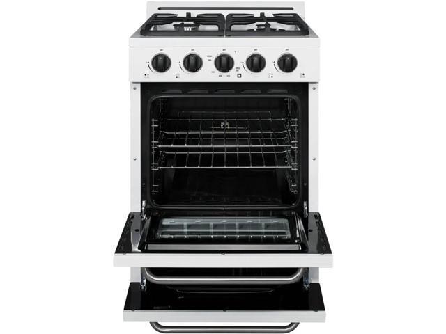 UNIQUE UGP24GOF1W 3.1 Cu. Ft. White Classic Freestanding Propane Range
