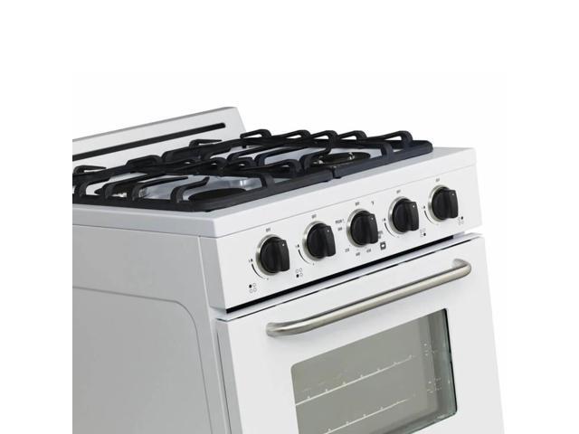 UNIQUE UGP24GOF1W 3.1 Cu. Ft. White Classic Freestanding Propane Range