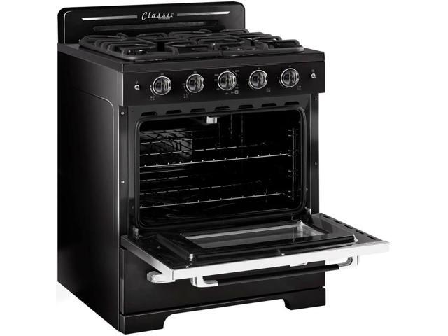 Unique Appliances - Classic Retro 3.9 Cu. Ft. Freestanding Gas Convection Range - Midnight Black - image 3