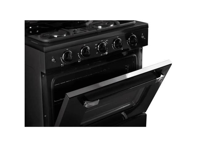 Unique Appliances - Classic Retro 3.9 Cu. Ft. Freestanding Gas Convection Range - Midnight Black - image 6