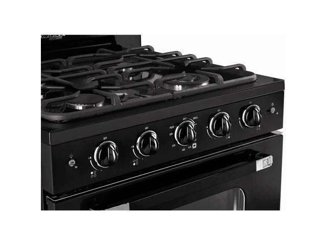 Unique Appliances - Classic Retro 3.9 Cu. Ft. Freestanding Gas Convection Range - Midnight Black - image 5