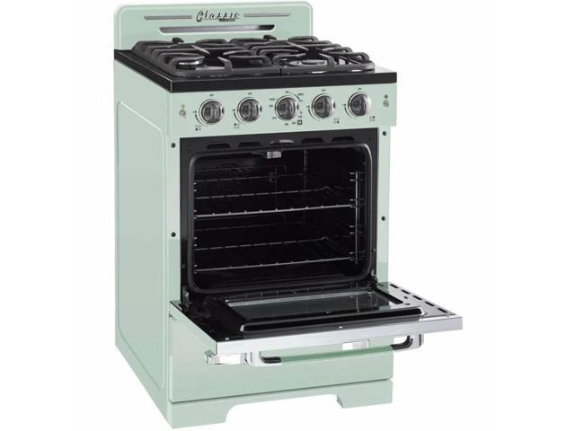 Unique Appliances - Classic Retro 2.9 Cu. Ft. Freestanding Gas Convection Range - Summer Mint Green - image 4