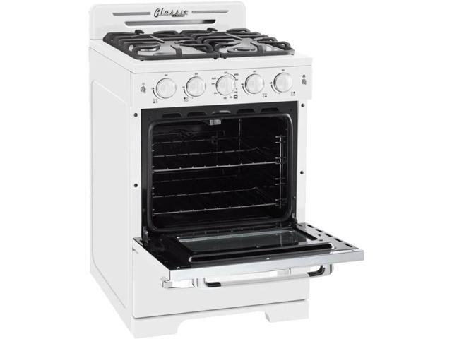 Unique Appliances - Classic Retro 2.9 Cu. Ft. Freestanding Gas Convection Range - Marshmallow White - image 4