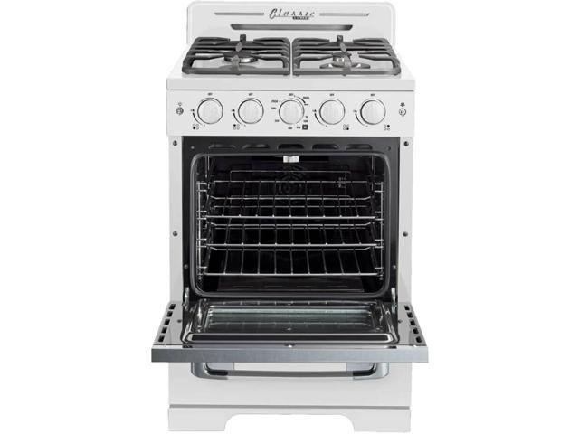 Unique Appliances - Classic Retro 2.9 Cu. Ft. Freestanding Gas Convection Range - Marshmallow White - image 3