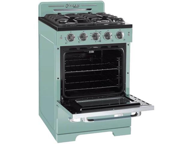 Unique Appliances - Classic Retro 2.9 Cu. Ft. Freestanding Gas Convection Range - Ocean Mist Turquoise - image 4