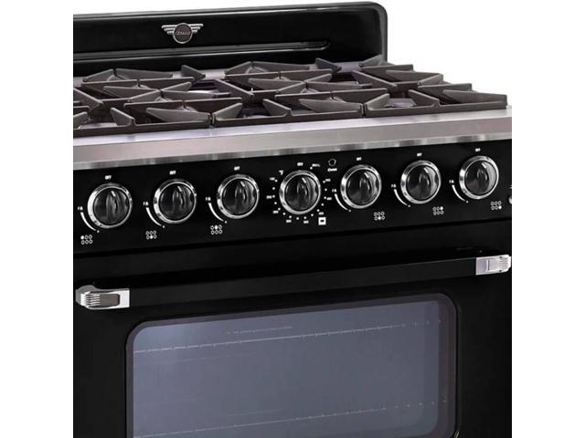 Unique Appliances - Classic Retro 5.2 Cu. Ft. Freestanding Gas Convection Range - Midnight Black - image 4