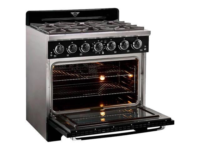 Unique Appliances - Classic Retro 5.2 Cu. Ft. Freestanding Gas Convection Range - Midnight Black - image 3