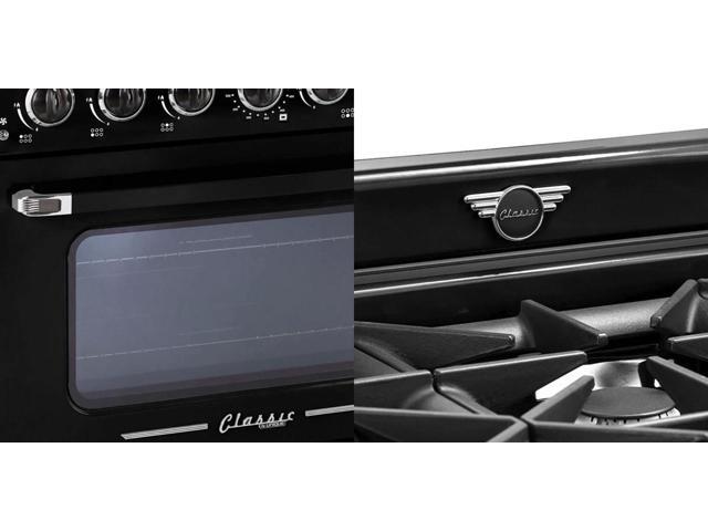 Unique Appliances - Classic Retro 5.2 Cu. Ft. Freestanding Gas Convection Range - Midnight Black - image 8