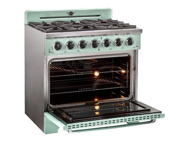 Unique Appliances - Classic Retro 5.2 Cu. Ft. Freestanding Gas Convection Range - Summer Mint Green - image 3