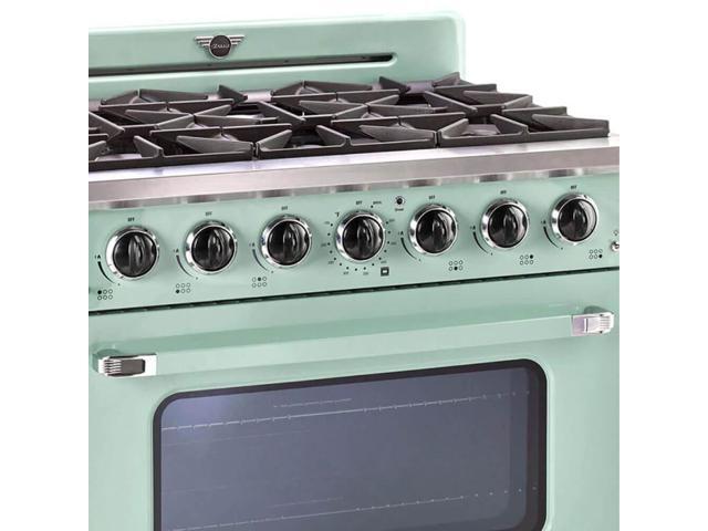 Unique Appliances - Classic Retro 5.2 Cu. Ft. Freestanding Gas Convection Range - Summer Mint Green - image 4