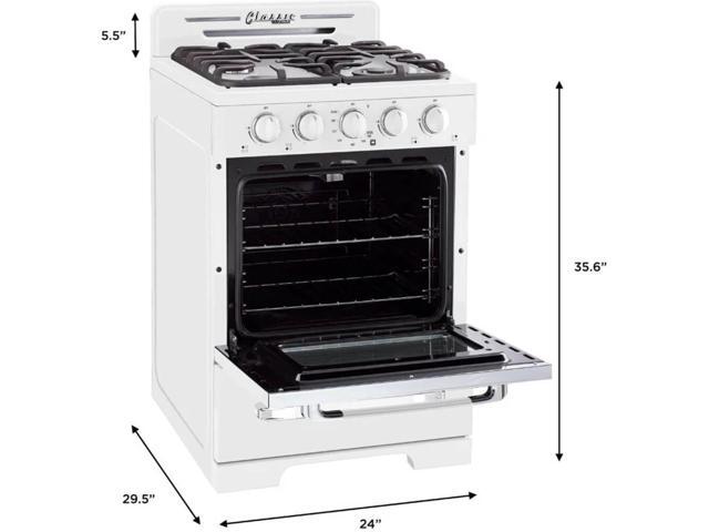 Unique Appliances - Classic Retro 2.9 Cu. Ft. Propane Range w/ Battery Ignition - Marshmallow White - image 3