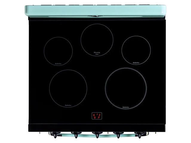 Unique Appliances - Classic Retro 3.9 Cu. Ft. Freestanding Induction Range with Air Fry - Ocean Mist Turquoise - image 8