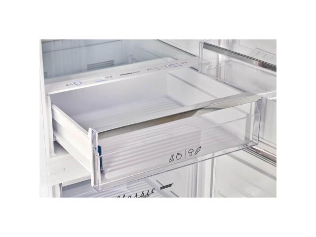 UNIQUE UNQ455LWAC 17 Cu. Ft. Marshmallow White Classic Retro Counter-Depth Bottom Freezer Refrigerator