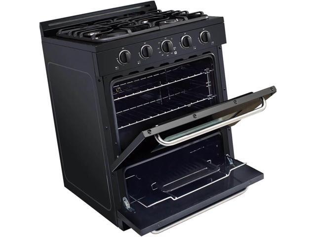 UNIQUE UGP30GOF1B 3.9 Cu. Ft. Black Freestanding Propane Range