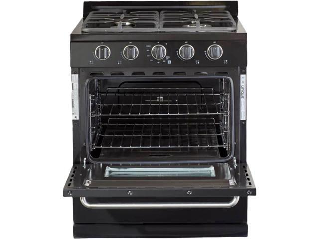 UNIQUE UGP30GOF1B 3.9 Cu. Ft. Black Freestanding Propane Range