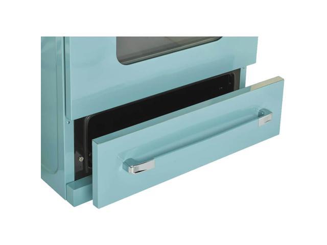 Unique Appliances - Classic Retro 3.9 Cu. Ft. Freestanding Electic Convection Range with Glass Top and Storage Drawer - Ocean Mist Turquoise - image 6