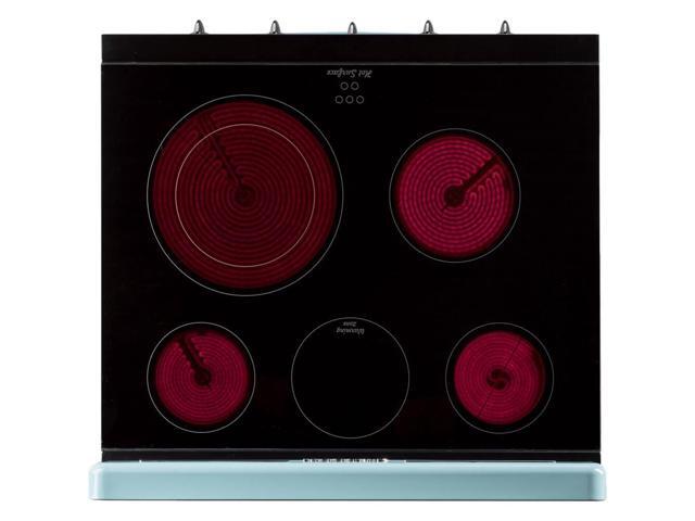 Unique Appliances - Classic Retro 3.9 Cu. Ft. Freestanding Electic Convection Range with Glass Top and Storage Drawer - Ocean Mist Turquoise - image 4