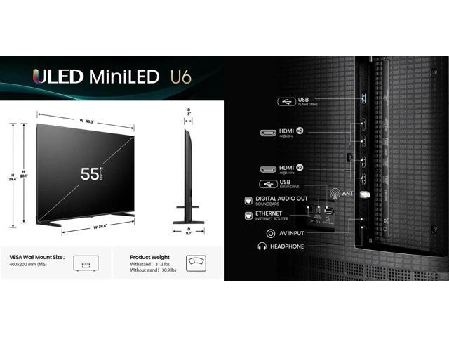 Hisense - 55" Class U6 Series MiniLED QLED UHD 4K HDR Smart Fire TV (2025) - image 8