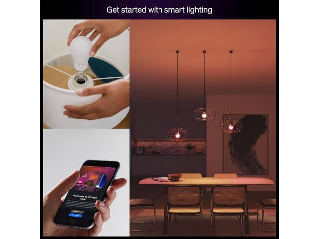 Hue 592568 Essential A19 White and Color Ambiance 60W Dimmable LED Smart Bulb - (2 Pack)