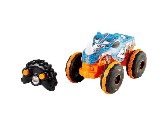 Hot Wheels - Monster Trucks 1:24 Scale Rhinomite RC Vehicle - Blue/Orange - image 2