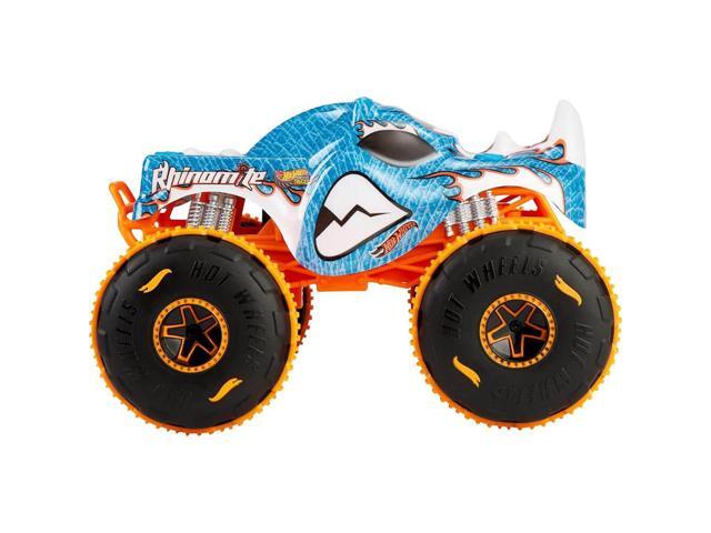 Hot Wheels - Monster Trucks 1:24 Scale Rhinomite RC Vehicle - Blue/Orange - image 5