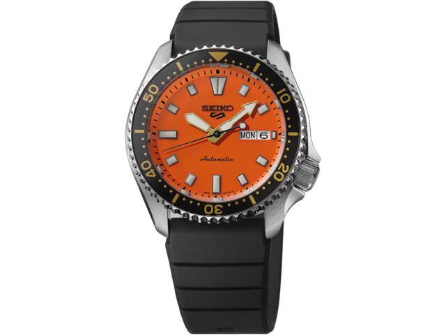 Seiko SRPL89 5 Sports SKX Collection Automatic Watch - Black/Orange