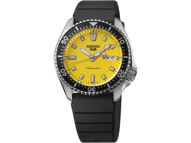 Seiko SRPL87 5 Sports SKX Collection Automatic Watch - Black/Yellow