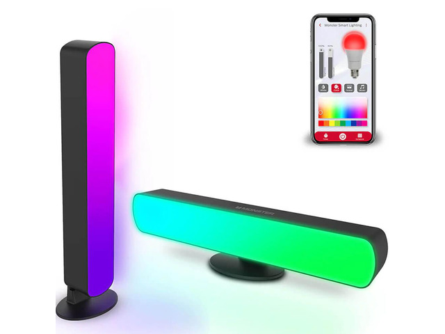 Monster MNW72024ICM RGB+IC Color Flow Smart Light Bar Pair - 2 Pack