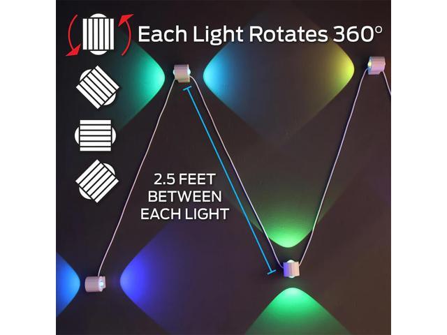 Monster MNW72005ICW 12 Ft. 2-Sided Multi-Position Indoor Sconce Smart Lights