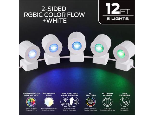 Monster MNW72005ICW 12 Ft. 2-Sided Multi-Position Indoor Sconce Smart Lights