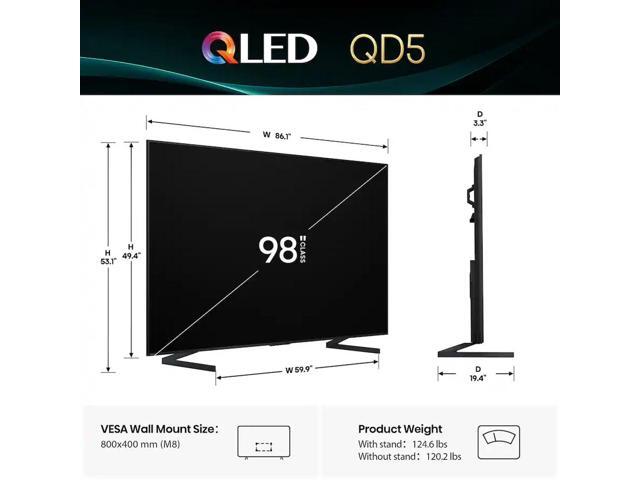 Hisense - 98" Class QD5 Series Hi-QLED 4K UHD Smart Google TV (2025) - image 3