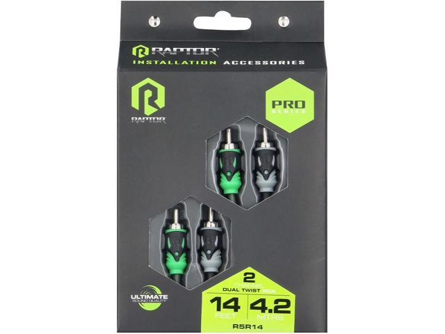 Raptor R5RCA14 Pro Series 14 Visible Dual Twist Audio RCA 2-Channel - image 5