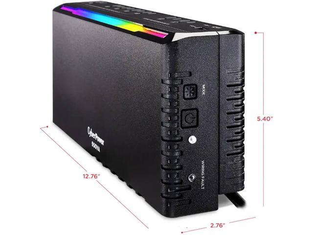CyberPower - GX950UC Gaming UPS System with RGB Lighting and USB Charging Ports - Black - image 3