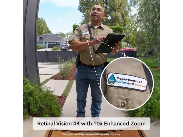 Ring - Wired Doorbell Pro (3rd Gen) — Retinal 4K for ultra-clear video, 10x Zoom, Low-Light Sight for color in near dark - Deep Silver - image 4