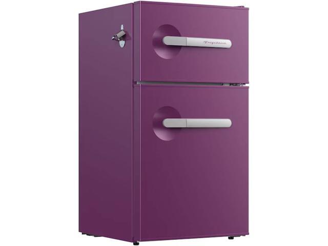 3.2 Cu. Ft. Purple Retro Counter Depth Compact Refrigerator with Freezer