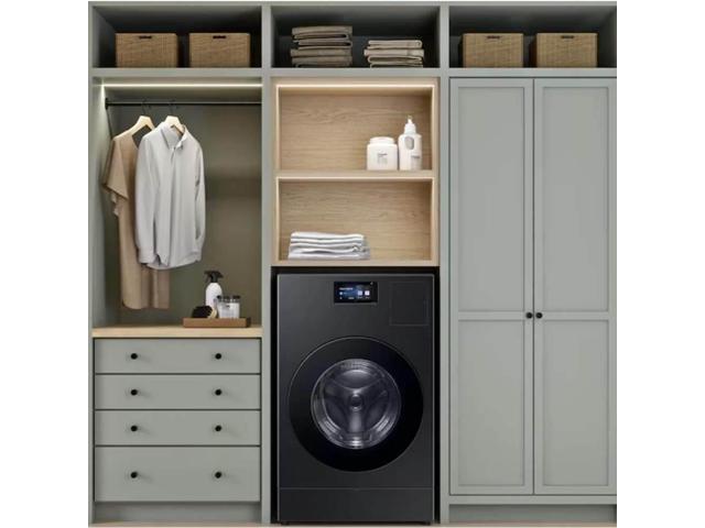 Samsung - 5.3 cu. ft. Bespoke AI Vented Smart All-In-One Washer/Electric Dryer Combo with AI Home - Brushed Black - image 8