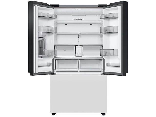 Samsung - BESPOKE 30 cu. ft. French Door Smart Refrigerator with AutoFill Water Pitcher - White Glass - image 5