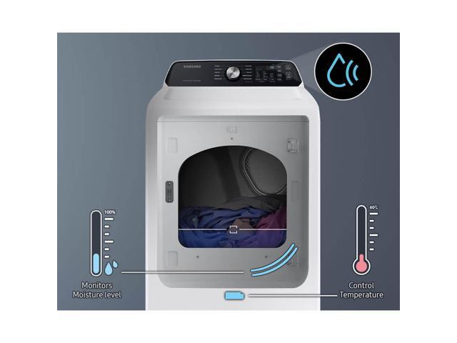 Samsung DVE47CG3530W 7.4 Cu. Ft. White Top Load High-Efficiency Electric Smart Dryer