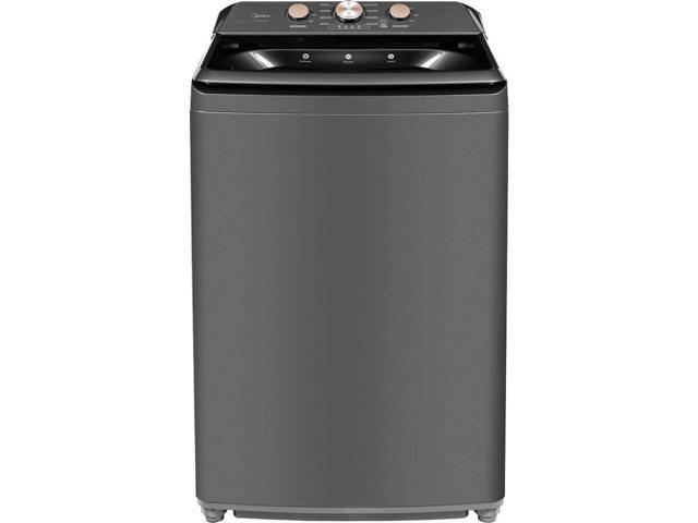 Midea MLTW41A1KIT1 Gray Top Load Washer and Dryer Pair MLTW41A1BGPR 4.1 Cu Ft High Efficiency Washer and 6.7 Cu Ft Ele