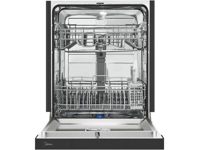Midea MDF24P1BBB 52 dBA Black Front Control Dishwasher