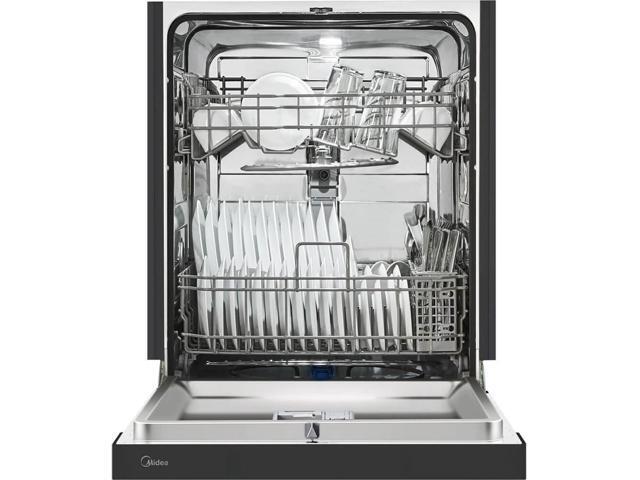 Midea MDF24P1BBB 52 dBA Black Front Control Dishwasher