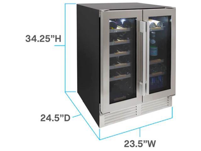 Avanti WBE1956Z3S 24 inch Stainless Built-In Wine & Beverage Center