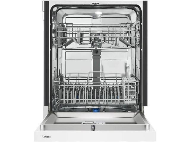 Midea MDF24P1BWW 52 dBA White Front Control Hybrid Tub Dishwasher